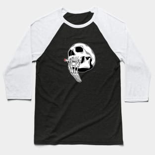 Skull SMoking Baseball T-Shirt